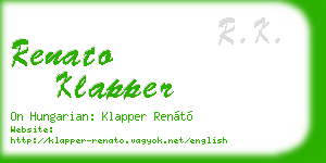 renato klapper business card